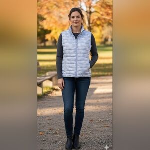 GAP ColdControl Puffer Vest Men's Size XL Silver/Grey New With Tags